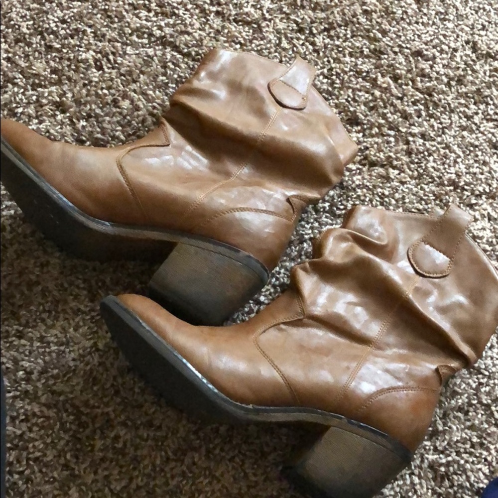 Brown cowboy boots